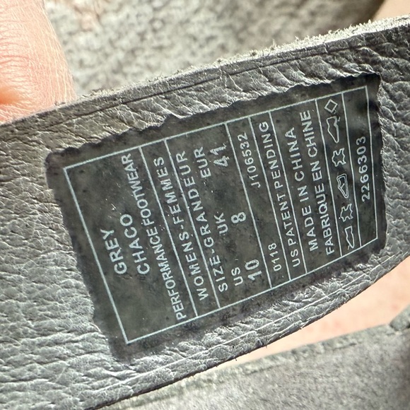 Chaco Wayfarer Sandals, Gray Leather - Picture 9 of 10